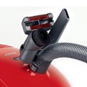 The Miele Compact C1 Turbo Team canister vacuum comes with a VarioClip tool caddy